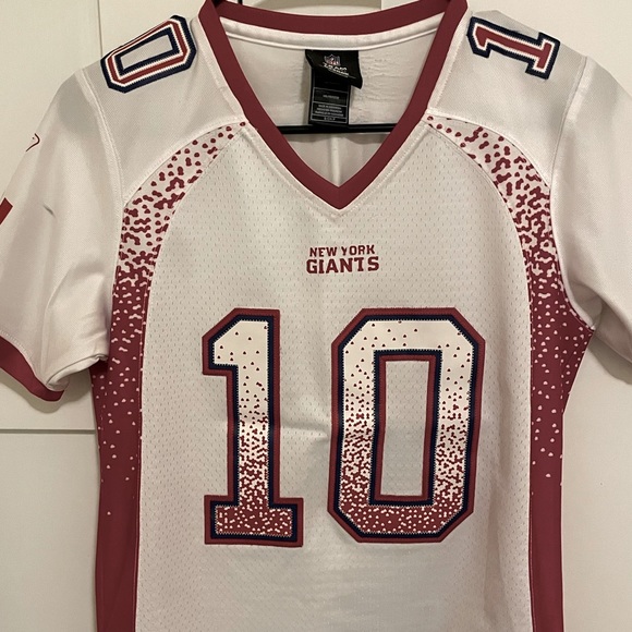 WOMEN'S ELI MANNING WHITE JERSEY - #10 FOOTBALL NEW YORK GIANTS DRIFT FASHION - Picture 3 of 3